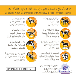 غذای خشک سگ بوناسیبو مدل Chicken and Anchovy وزن 4 کیلوگرم
