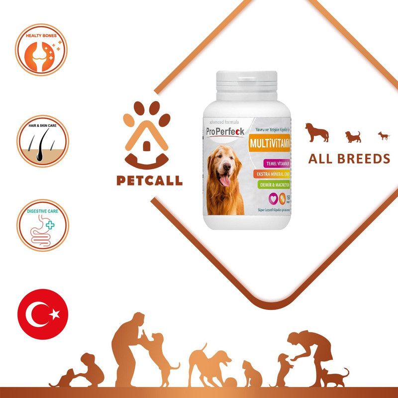 قرص مکمل سگ پروپرفک مدل Multivitamin بسته 150 عددی