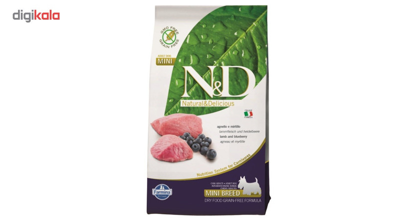 غذای خشک سگ فارمینا مدل Lamb And Blueberry Adult Mini وزن 2.5 کیلوگرم