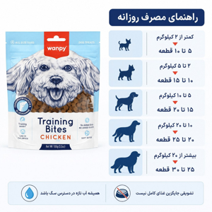 تشویقی سگ ونپی مدل Training Bites با طعم مرغ وزن 100 گرم