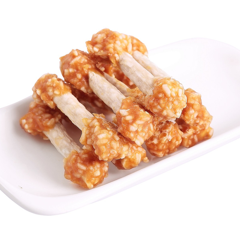 تشویقی سگ اُداگ مدل Chicken Dumbbell with Rice وزن ۱۰۰ گرم