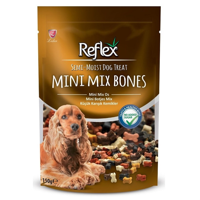 غذای تشویقی سگ رفلکس مدل Mini Mix Bones وزن 150 گرم