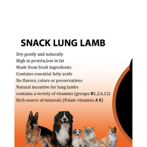 غذای تشویقی سگ فاما پت مدل SNACK LUNG LAMBS وزن 100 گرم