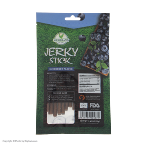 تشویقی سگ ووجی برند مدل  Jerky Stick Blueberry 905879 کد 1533 وزن 70 گرم