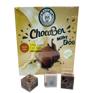 غذای تشویقی سگ بنجی مدل chocoben milky بسته 50 عددی