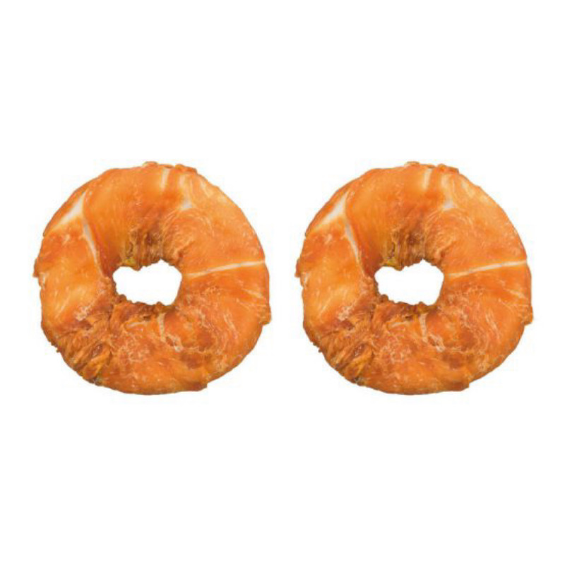 تشویقی سگ تریکسی مدل Trixie denta fun chewing rings با طعم مرغ وزن 110 گرم