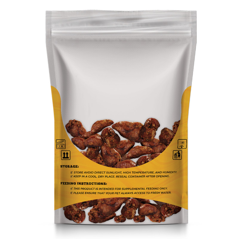 تشویقی سگ لوریتا مدل DRIED CHICKEN HEARTS وزن 100 گرم