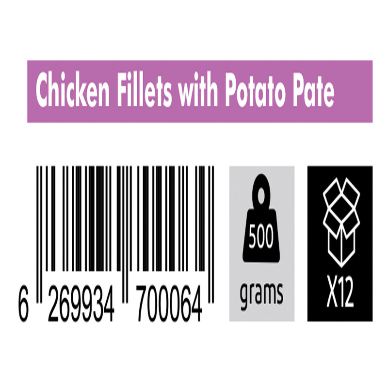 کنسرو سگ فاکس پت فود مدل پته فیله مرغ و سیب زمینی کد P1021 وزن 500 گرم