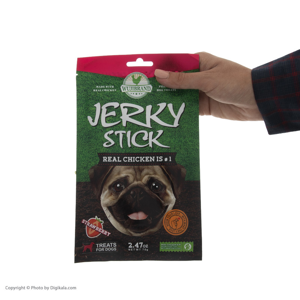 تشویقی سگ ووجی برند مدل  Jerky Stick Strawberry 905886 کد 1534 وزن 70 گرم