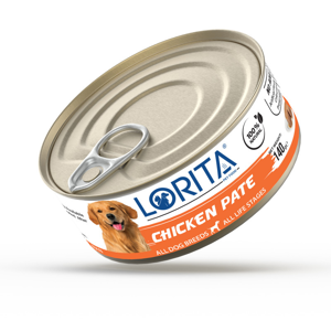 کنسرو غذای سگ لوریتا مدل CHICKEN PATE وزن 140 گرم مجموعه 4 عددی
