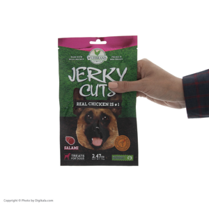 تشویقی سگ ووجی برند مدل Jerky Cuts کد 1522 وزن 70 گرم