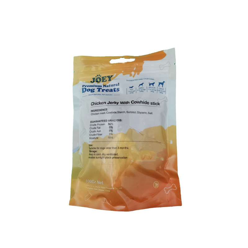 تشویقی سگ جویی مدل Chicken Jerky With Cowhide وزن 100 گرم