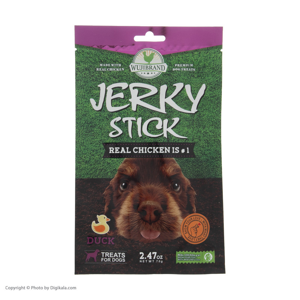 تشویقی سگ ووجی برند مدل Jerky Stick Duck 905855 کد 1531 وزن 70 گرم