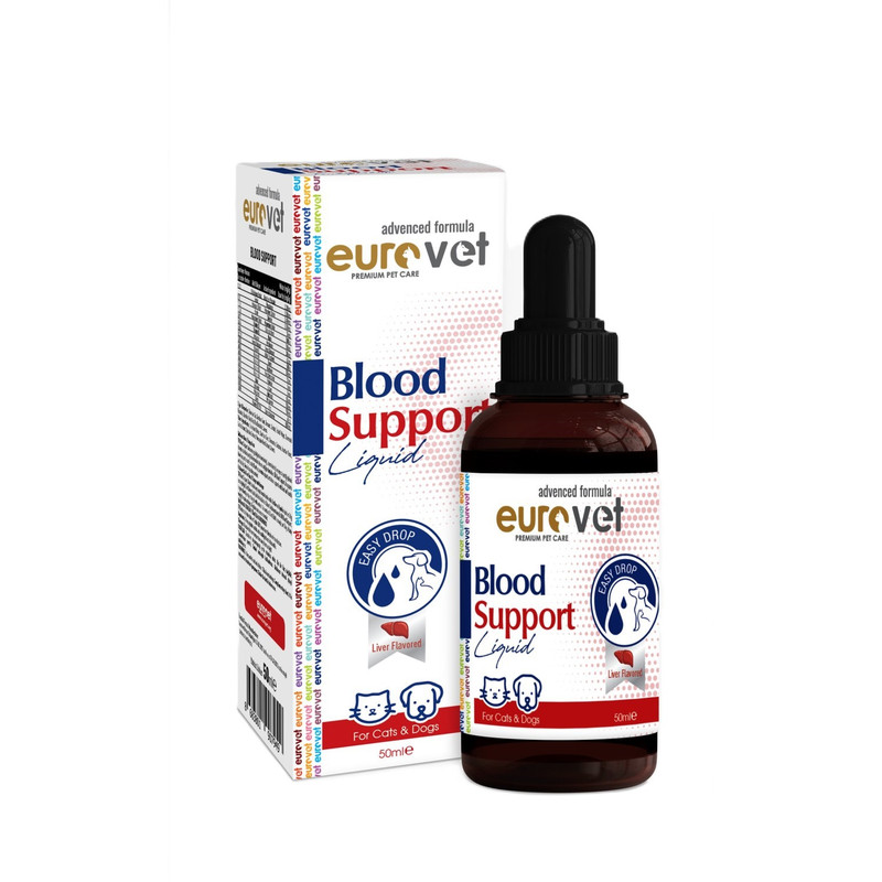 قطره سگ و گربه یوروپت مدل Blood Support حجم 50 میلی‌لیتر