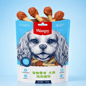 تشویقی سگ ونپی مدل Chicken Dumbell با طعم مرغ وزن 100 گرم