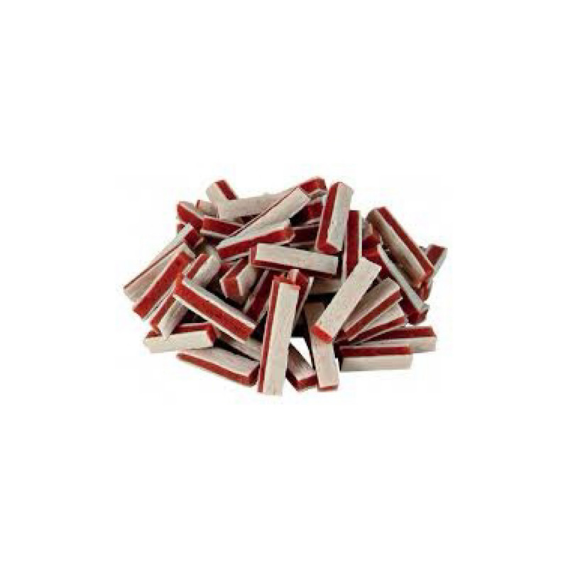تشویقی سگ تریکسی مدل fish chicken strips وزن 300 گرم