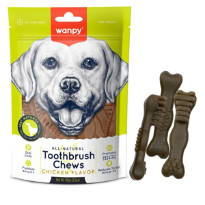 تشویقی سگ ونپی مدل Toothbrush Chews chiken Flavor وزن 100 گرم