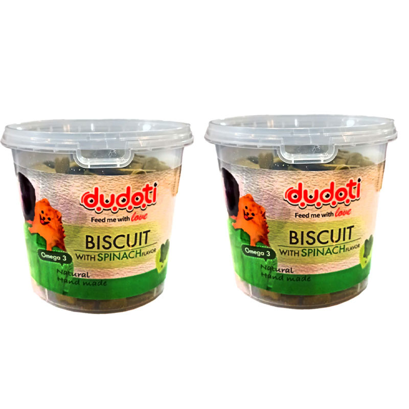 تشویقی سگ دودوتی مدل Spinach وزن 350 گرم بسته 2 عددی