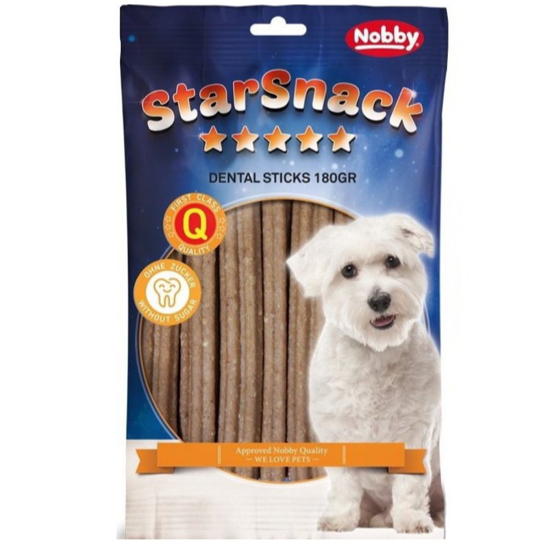 تشویقی سگ نوبی مدل starsnack dental sticks وزن 180 گرم
