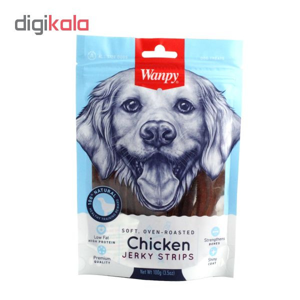 غذای تشویقی سگ ونپی مدل Jerky Strips Chicken وزن 100 گرم