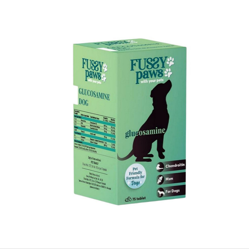 قرص مکمل گلوکزآمین سگ فاسی پاوز مدل Glucosamine بسته 75 عددی