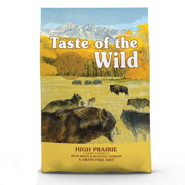 غذای خشک سگ تیست آف ویلد مدل High Prairie Canine Recipe طعم گاومیش و گوزن وزن 12.2 کیلوگرم
