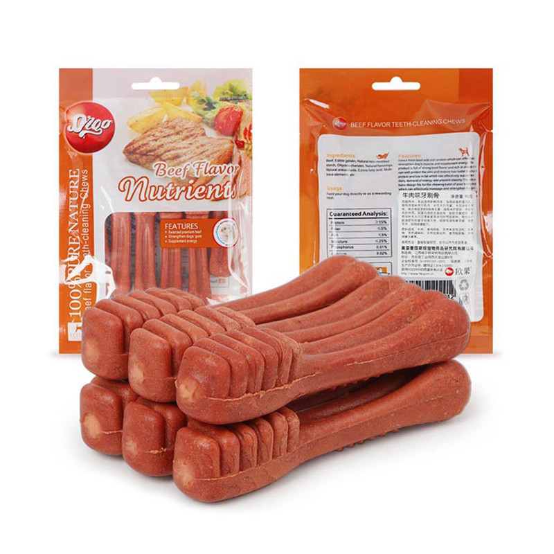 تشویقی سگ اوگو مدل BEEF FLAVOR وزن 90 گرم