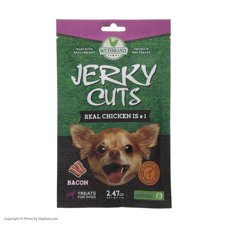 تشویقی سگ ووجی برند مدل Jerky Cuts کد 1523 وزن 70 گرم