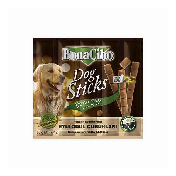 غذای تشویقی سگ بوناسیبو مدل مدادی Dog Sticks وزن 55 گرم