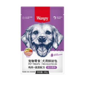 پوچ سگ ونپی مدل ترکیبی طعم مرغ و گوشت وزن 80 گرم بسته ۴ عددی