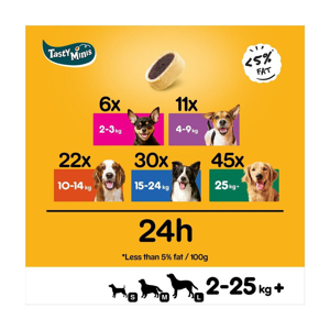 تشویقی سگ پدیگری مدل Tasty minis  وزن 140 گرم