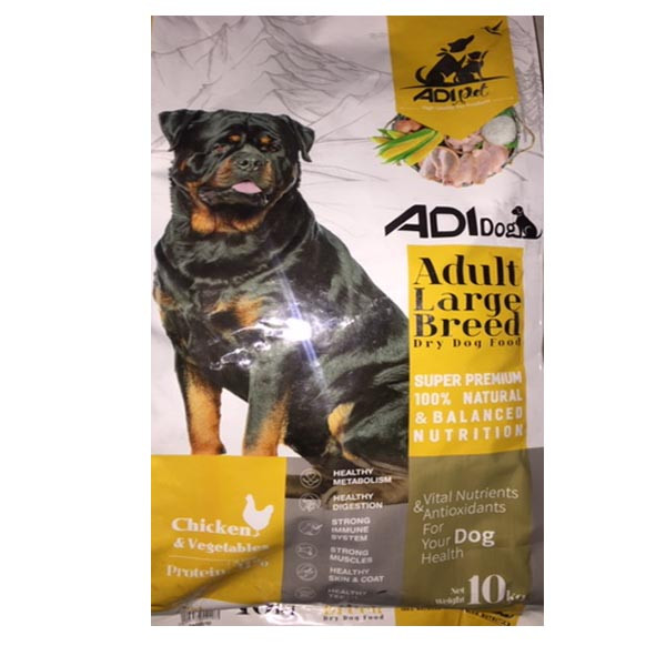 غذای خشک سگ آدی داگ adult large breed وزن 10 کیلوگرم