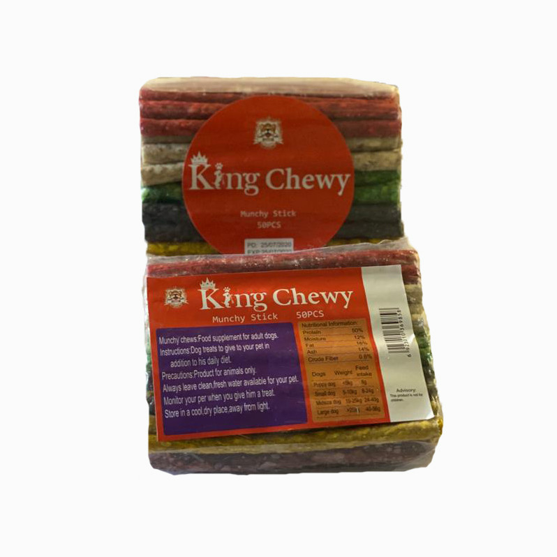 اسنک تشویقی سگ مانچی مدل مدادی King Chewy بسته 50 عددی