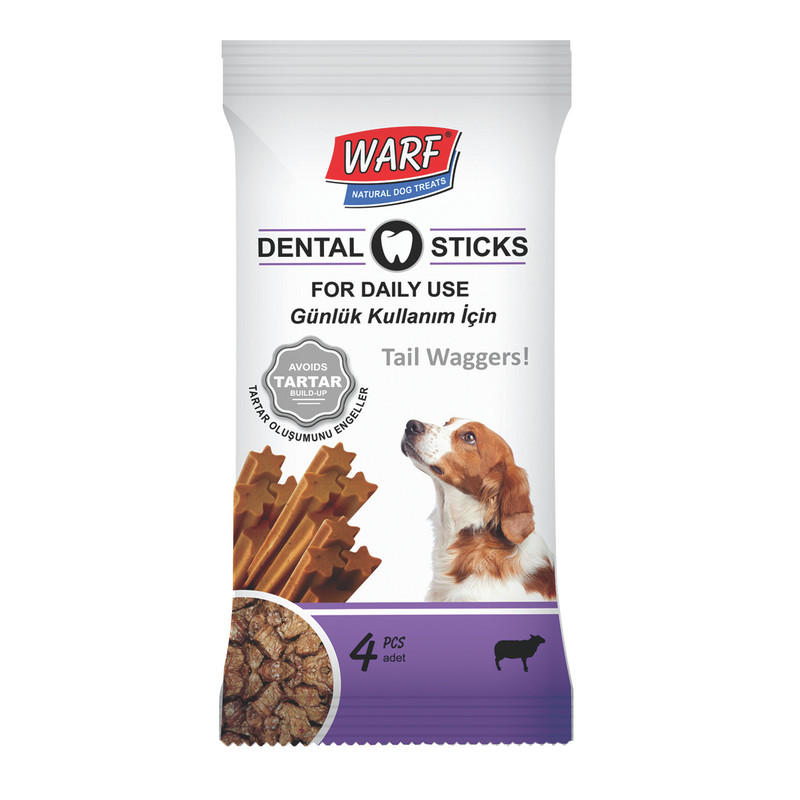 تشویقی سگ وارف مدل Dental Sticks Lamb وزن 70 گرم
