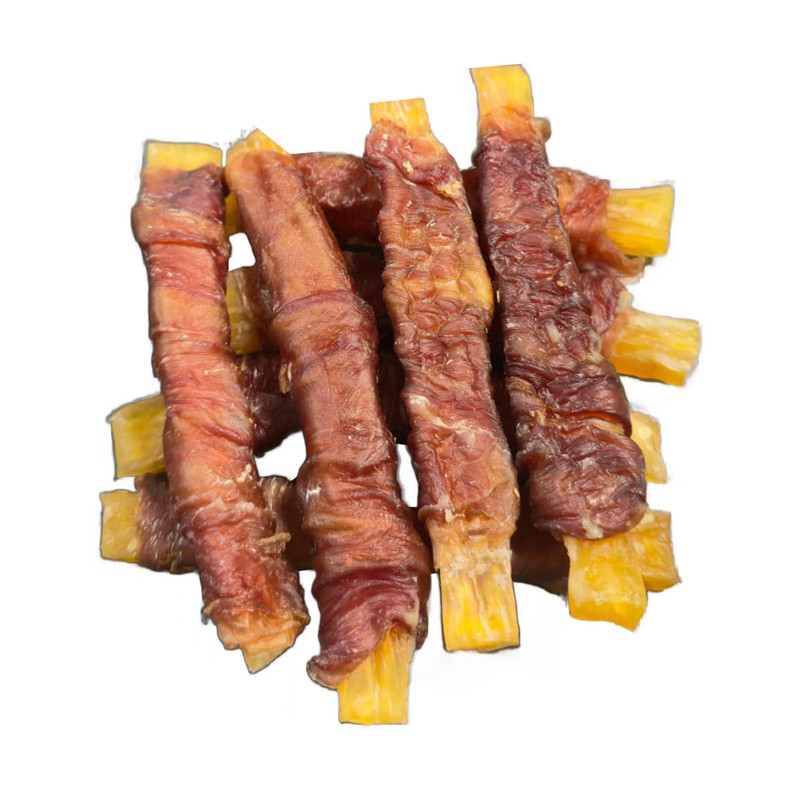 تشویقی سگ مدل کلاژن دورپیچ گوشت طعم گوشت گاو وزن 60 گرم