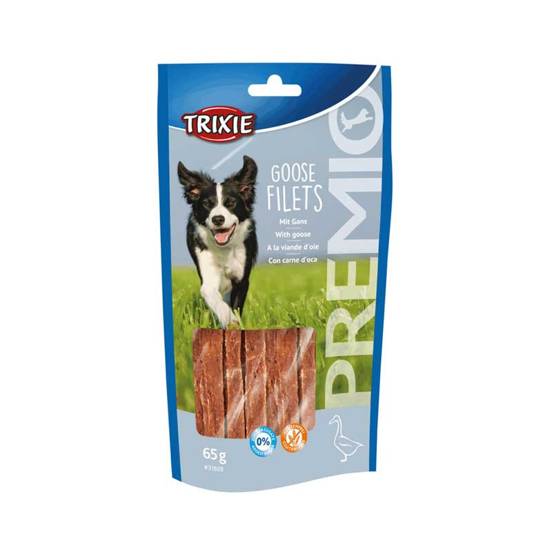 تشویقی سگ تریکسی مدل Goose Filets وزن 65 گرم