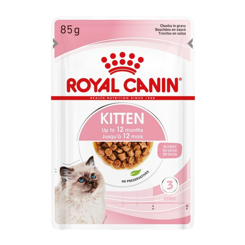 پوچ بچه گربه رویال کنین مدل Kitten in Gravy وزن 85 گرم