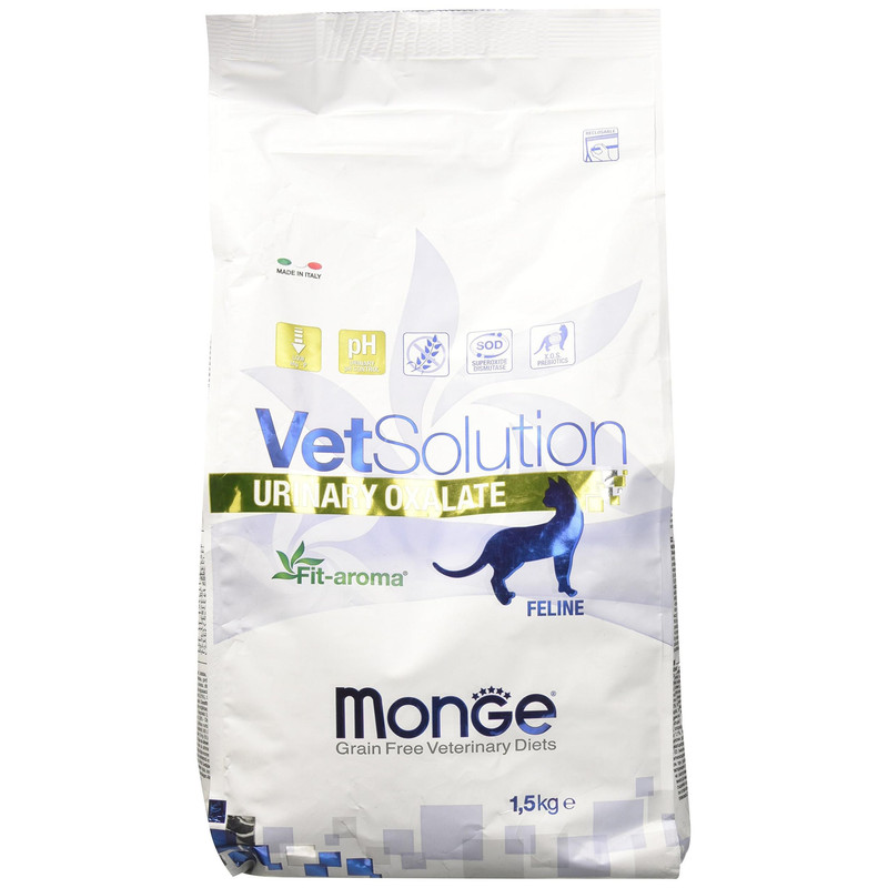 غذای خشک گربه مونژه مدل Monge Urinary Oxalate مناسب سنگ کلیه وزن 1.5 کیلوگرم