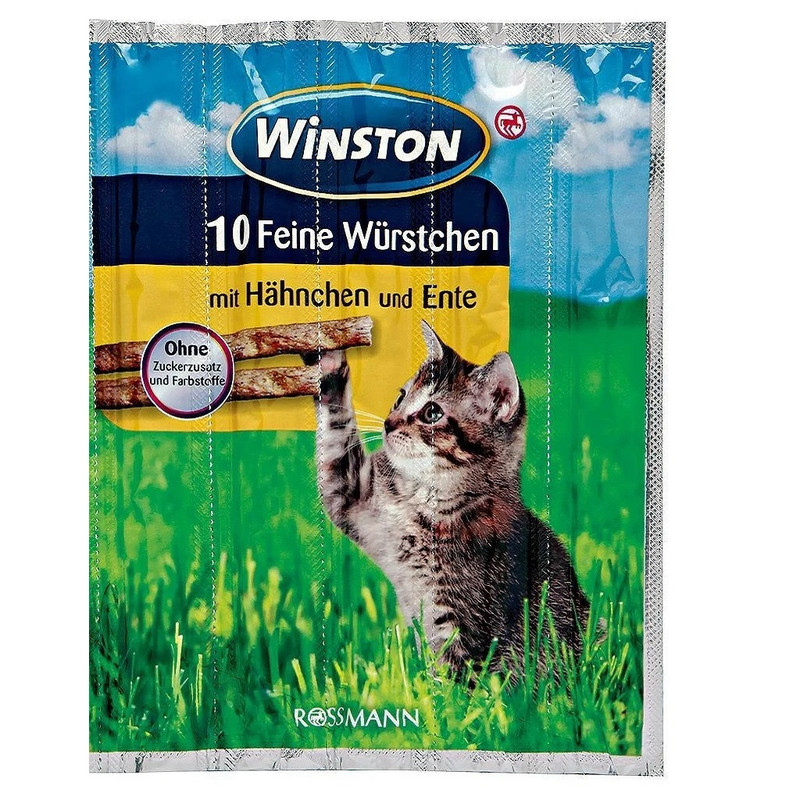 تشویقی گربه وینستون مدل Hähnchen & Ente بسته 10 عددی