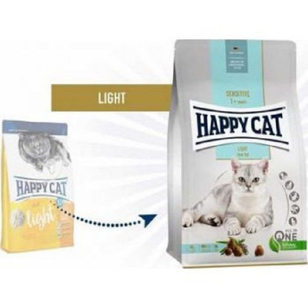 غذاخشک گربه هپی کت مدل Sensitive Adult Light وزن 10 کیلوگرم
