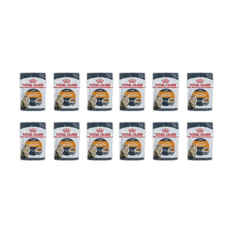 پوچ گربه رویال کنین مدل Beauty بسته 12 عددی وزن 85 گرم