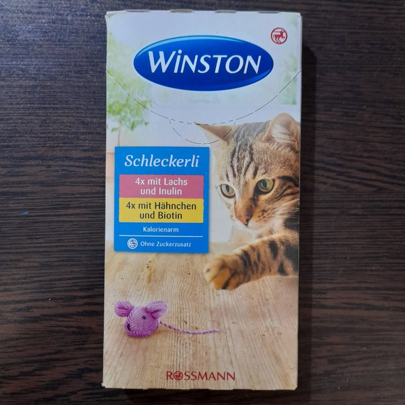 بستنی گربه وینستون مدل Rind und Kase وزن 120 گرم 2 بسته 8 عددی