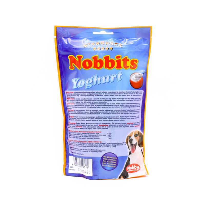 تشویقی سگ نوبی مدل Nobbits Yoghurt با طعم ماست وزن 200 گرم