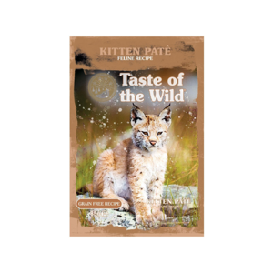 پوچ بچه گربه تیست آف د وایلد مدل Feline Recipe Kitten Pate طعم مرغ بسته 4 عددی