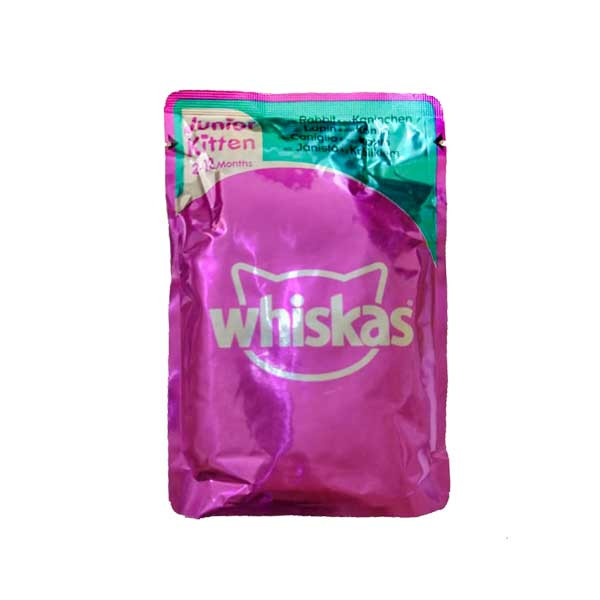 پوچ گربه ویسکاس مدل Whiskas with Rabbit mit Kaninchen وزن 100 گرم
