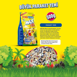 غذای عروس هلندی و طوطی سانان کیکی مدل Max Menu Large Parakeets وزن 500 گرم