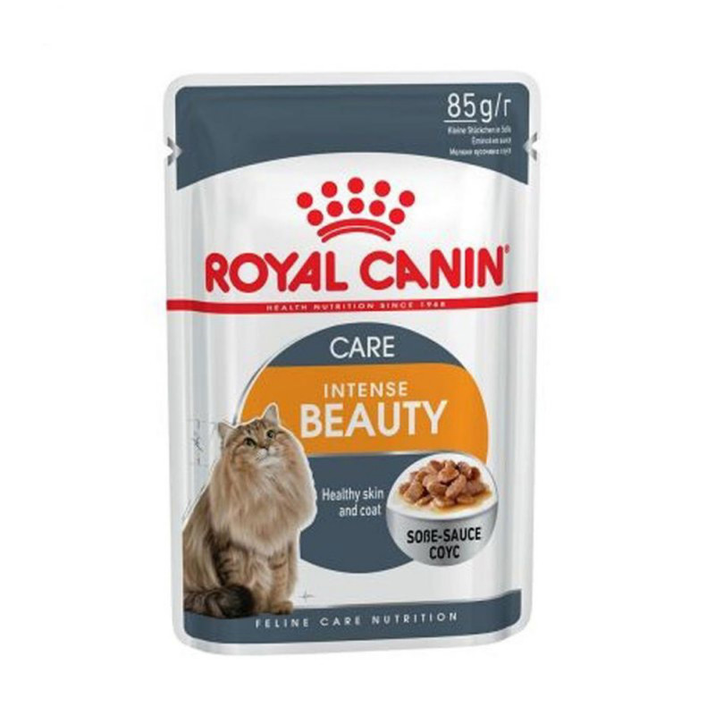 پوچ گربه رویال کنین مدل intense beauty وزن 100 گرم بسته 2 عددی