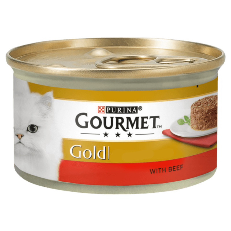 کنسرو غذای گربه پورینا مدل Gourmet وزن 85 گرم