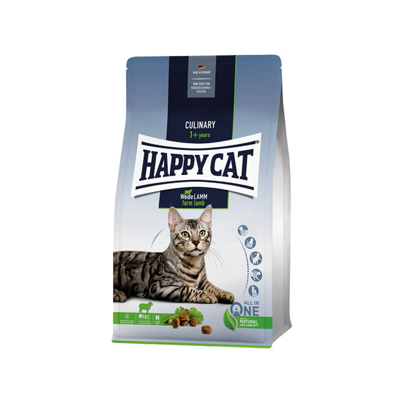 غذا خشک گربه هپی کت مدل CULINARY 1+years Farm Lamb وزن 1.3 کیلوگرم