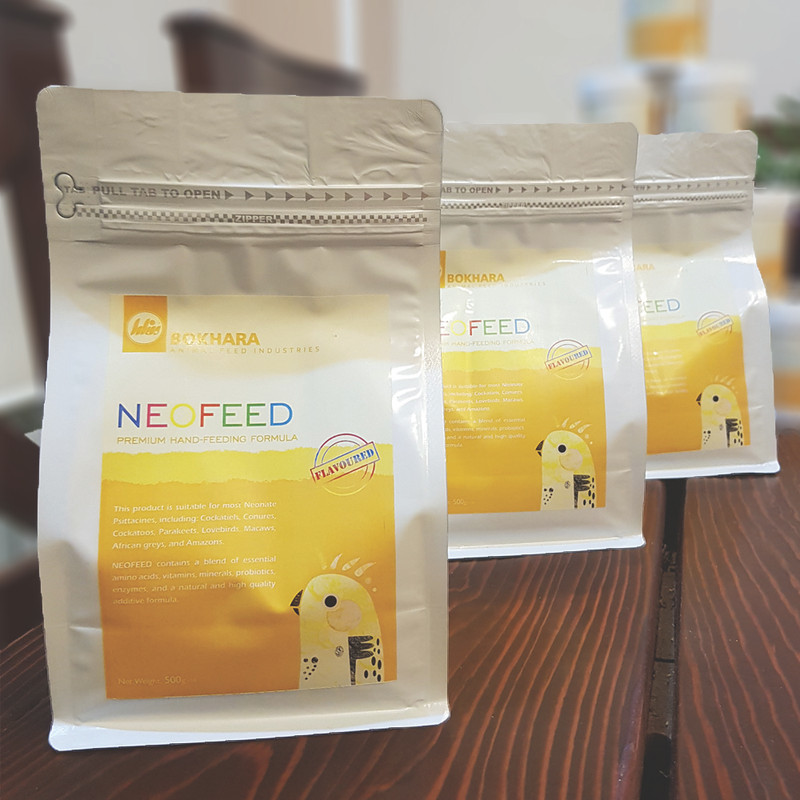 غذای خشک طوطی سانان بخارا مدل غذای کمکی NEOFEED وزن 500 گرم
